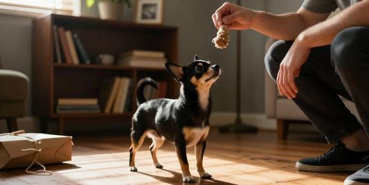 do dogs understand gifts joyful chihuahua reacting to new toy at home