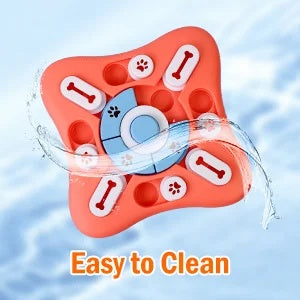 Safe, non-toxic food-grade PP material close-up of the smooth, burr-free edges on the dog puzzle toy.