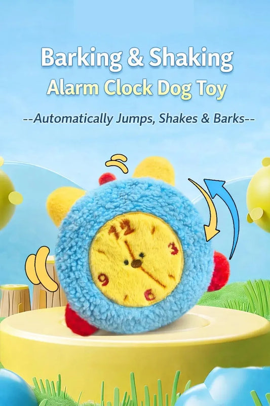Interactive Bouncing Alarm Clock Dog Toy