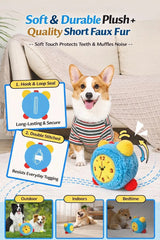 Interactive Bouncing Alarm Clock Dog Toy