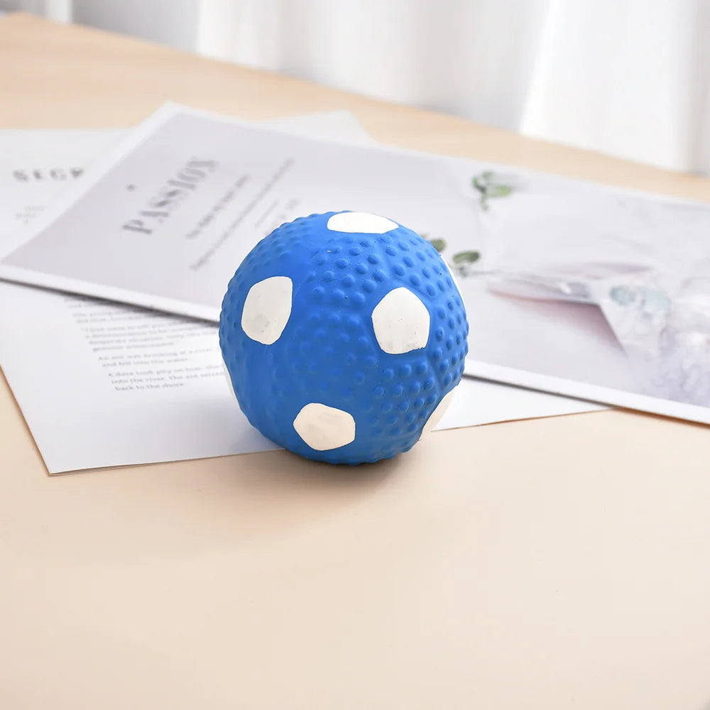 Soft Latex Squeaky Dog Toy Balls - Bouncing Fetch Set (3-Pack Variety)