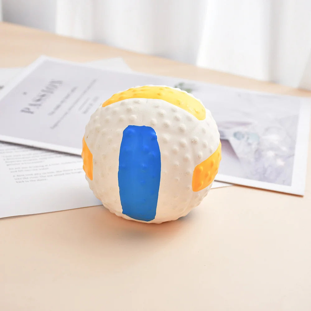 Soft Latex Squeaky Dog Toy Balls - Bouncing Fetch Set (3-Pack Variety)