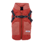 The Gentleman's Corduroy Quilted Dog Vest with Built-in Harness - Warm Winter Coat